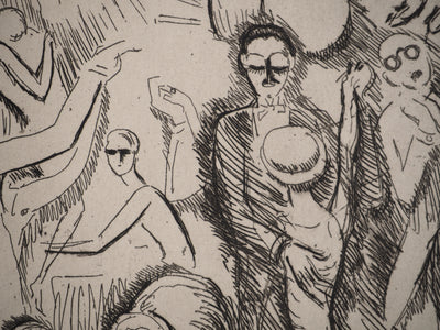 Kees VAN DONGEN : Tableaux de Paris : Club parisien, Gravure original (photo de détail 6) - Crédit photo : Galerie Art.Paris
