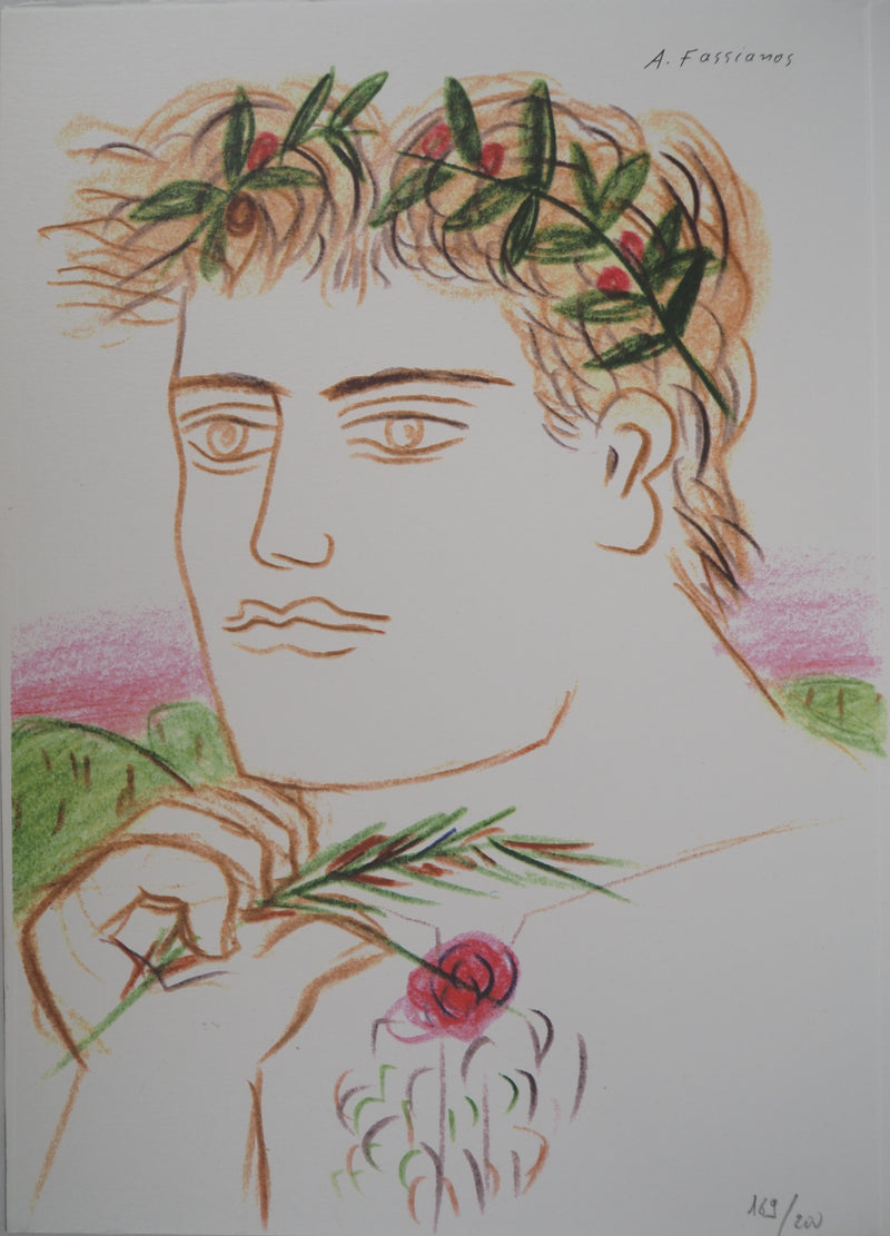 Alekos FASSIANOS : Hercule à la rose, Sérigraphie originale signée