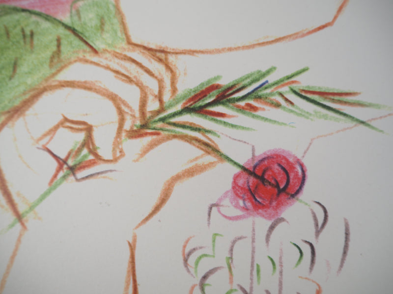Alekos FASSIANOS : Hercule à la rose, Sérigraphie originale signée