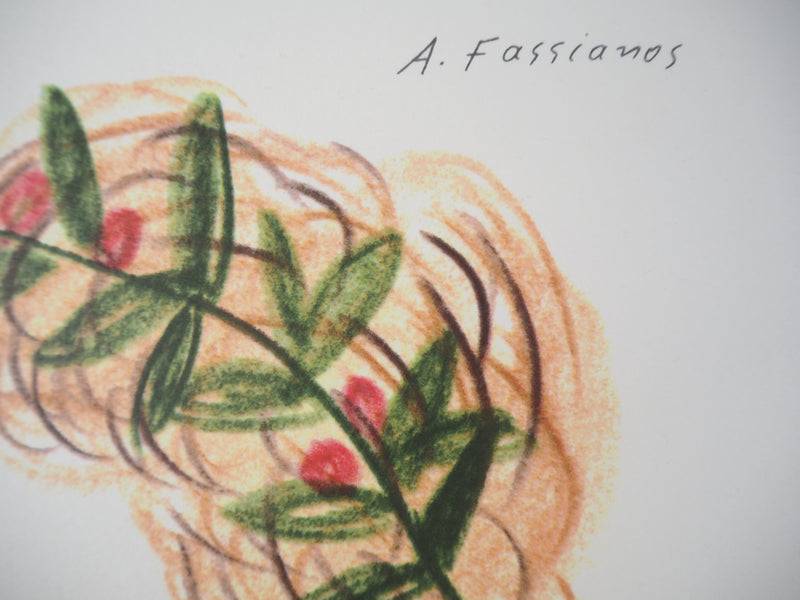 Alekos FASSIANOS : Hercule à la rose, Sérigraphie originale signée