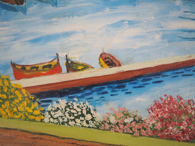 Elisée MACLET : Le Port de Beaulieu sur Mer, Huile sur toile signée