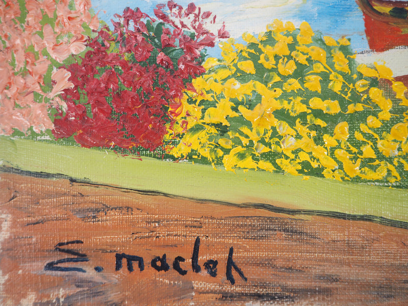 Elisée MACLET : Le Port de Beaulieu sur Mer, Huile sur toile signée