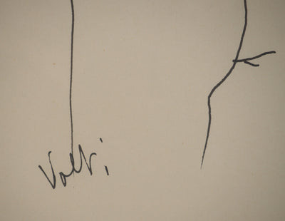 Antonuccio VOLTI : Nu de profil, Dessin original signé