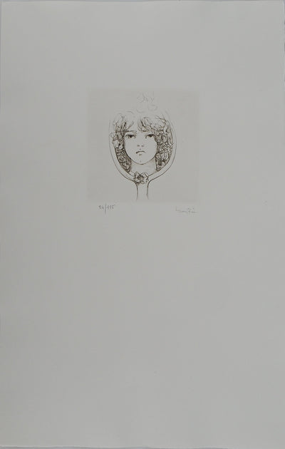 Leonor FINI : Femme au miroir, Gravure originale (photo de détail 2) - Crédit photo : Galerie Art.Paris