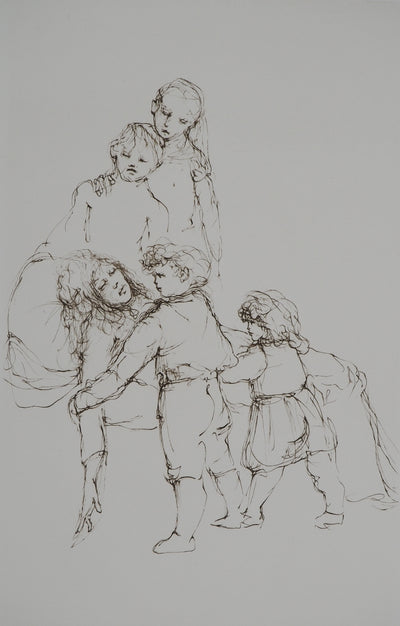 Leonor FINI : La famille, Gravure originale (vue générale) - Crédit photo : Galerie Art.Paris