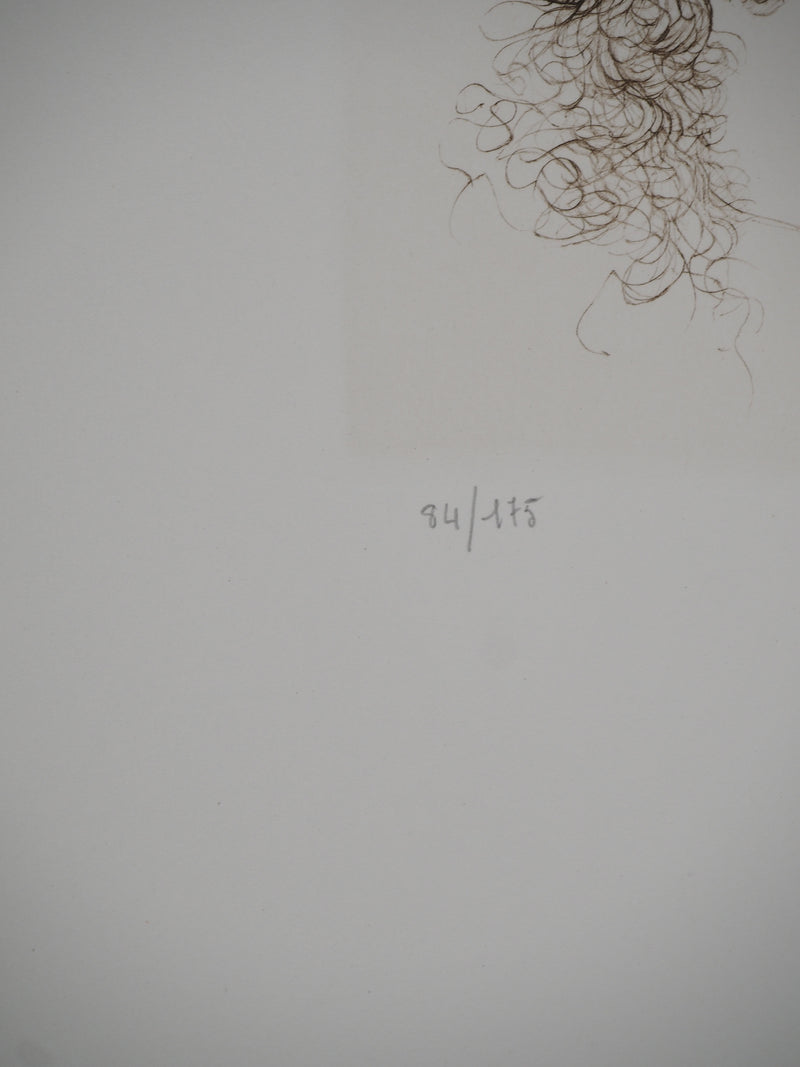 Leonor FINI : Beret à fleur, Gravure originale (photo de détail 4) - Crédit photo : Galerie Art.Paris