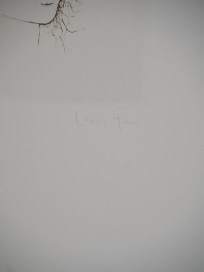 Leonor FINI : Beret à fleur, Gravure originale (photo de détail 3) - Crédit photo : Galerie Art.Paris