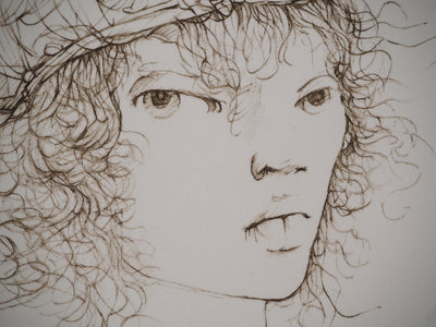 Leonor FINI : Beret à fleur, Gravure originale (photo de détail 5) - Crédit photo : Galerie Art.Paris