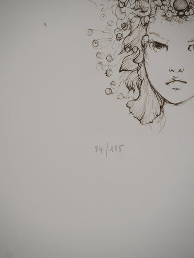 Leonor FINI : Couronne de perles, Gravure originale (photo de détail 4) - Crédit photo : Galerie Art.Paris