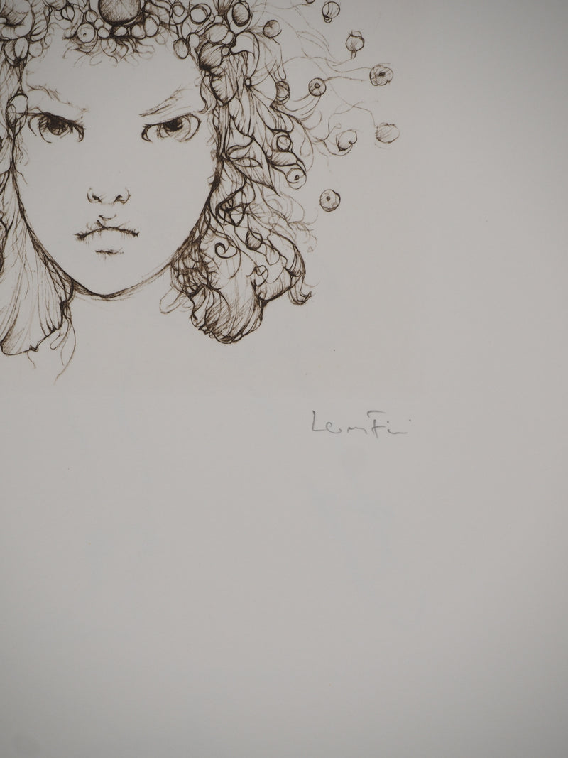 Leonor FINI : Couronne de perles, Gravure originale (photo de détail 3) - Crédit photo : Galerie Art.Paris