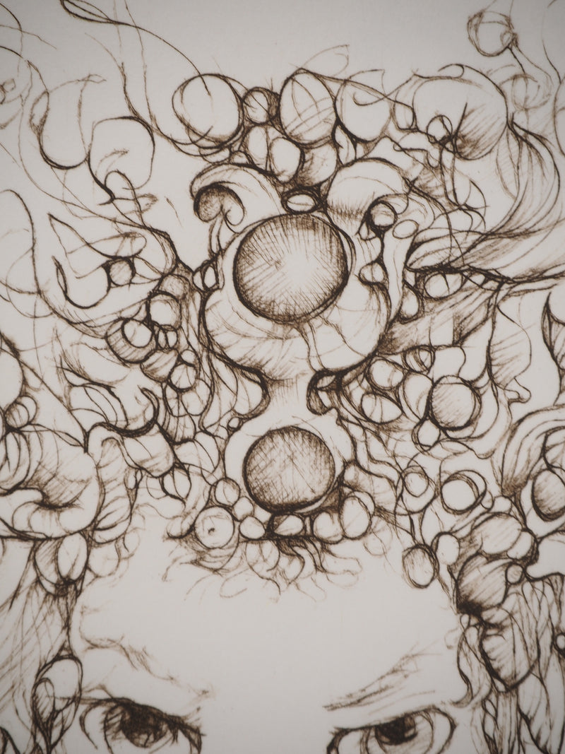 Leonor FINI : Couronne de perles, Gravure originale (photo de détail 6) - Crédit photo : Galerie Art.Paris