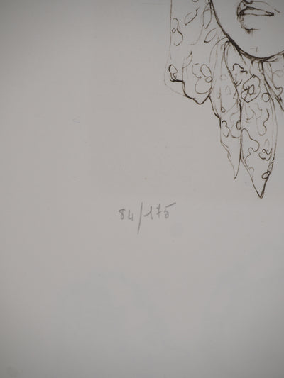 Leonor FINI : Voilage en fleur, Gravure originale (photo de détail 3) - Crédit photo : Galerie Art.Paris