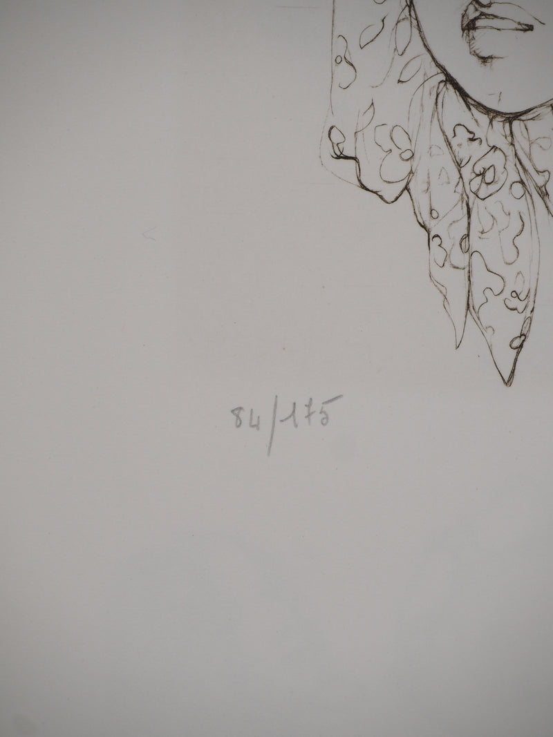 Leonor FINI : Voilage en fleur, Gravure originale (photo de détail 3) - Crédit photo : Galerie Art.Paris