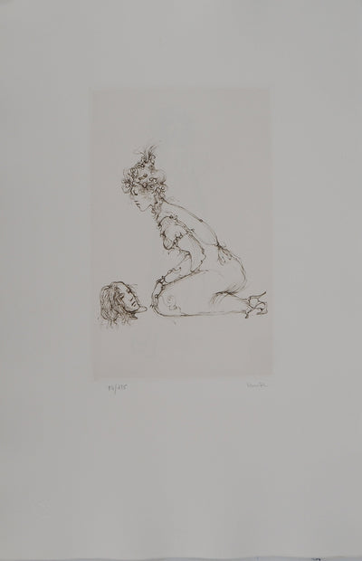 Leonor FINI : L'insensible, Gravure originale (photo de détail 2) - Crédit photo : Galerie Art.Paris