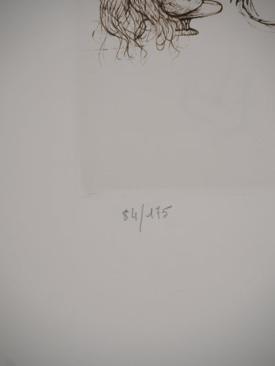 Leonor FINI : L'insensible, Gravure originale (photo de détail 3) - Crédit photo : Galerie Art.Paris