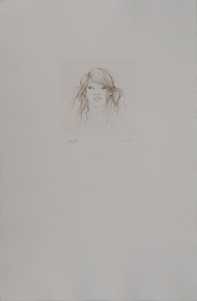 Leonor FINI : Jeune fille surprise, Gravure originale (photo de détail 2) - Crédit photo : Galerie Art.Paris
