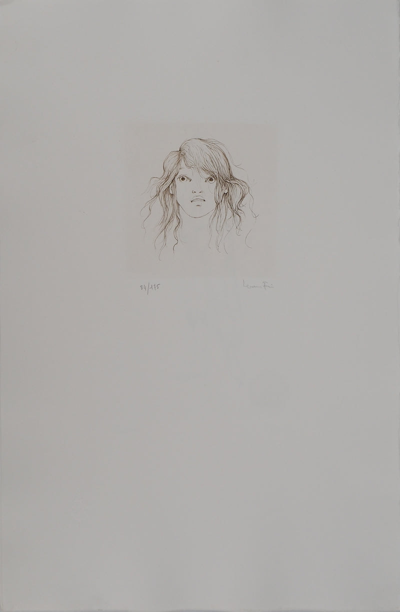 Leonor FINI : Jeune fille surprise, Gravure originale (photo de détail 2) - Crédit photo : Galerie Art.Paris