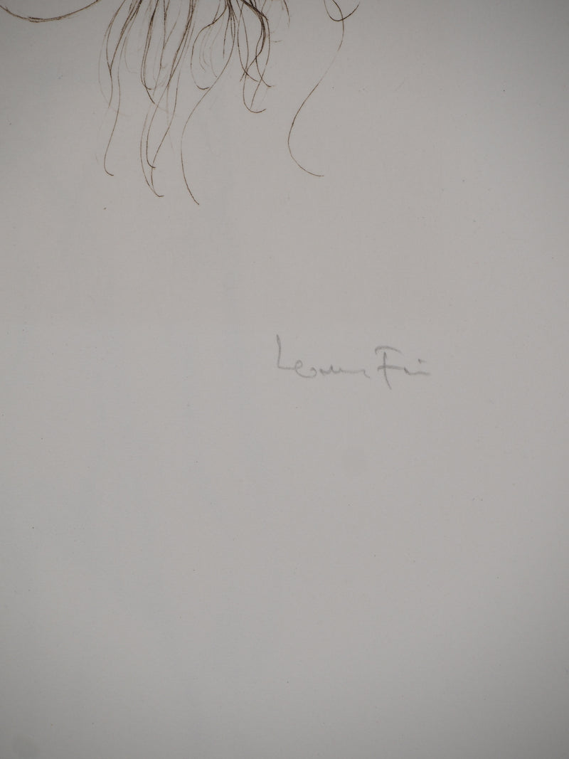 Leonor FINI : Jeune fille surprise, Gravure originale (photo de détail 3) - Crédit photo : Galerie Art.Paris