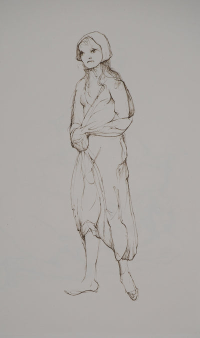 Leonor FINI : La paysanne, Gravure originale (vue générale) - Crédit photo : Galerie Art.Paris