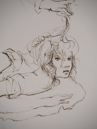 Leonor FINI : Intimité féminine, Gravure originale (photo de détail 5) - Crédit photo : Galerie Art.Paris