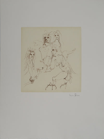 Leonor FINI : Les anges, Gravure originale (photo de détail 2) - Crédit photo : Galerie Art.Paris