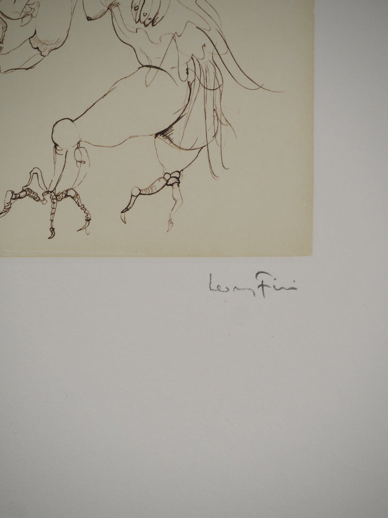 Leonor FINI : Les anges, Gravure originale (photo de détail 4) - Crédit photo : Galerie Art.Paris