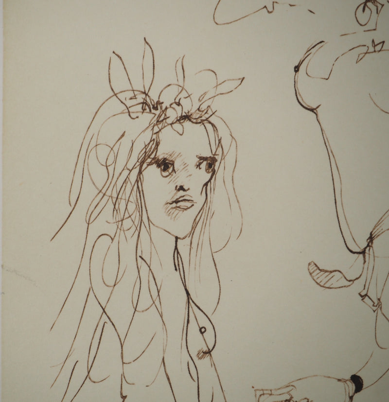 Leonor FINI : Les anges, Gravure originale (photo de détail 5) - Crédit photo : Galerie Art.Paris