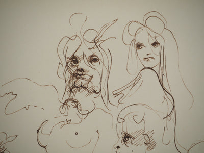 Leonor FINI : Les anges, Gravure originale (photo de détail 7) - Crédit photo : Galerie Art.Paris