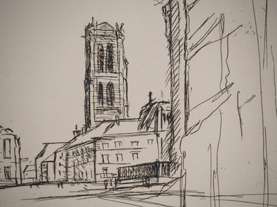 Edmond Charles KAYSER : La gloire de Paris : La rue Saint Jacques, Gravure originale (photo de détail 5) - Crédit photo : Galerie Art.Paris