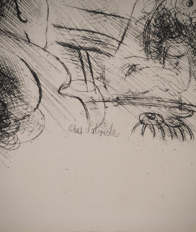 CHAS LABORDE : La gloire de Paris : Boulevard Haussman, Gravure originale (photo de détail 3) - Crédit photo : Galerie Art.Paris