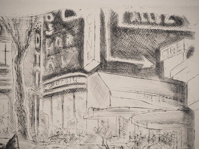 CHAS LABORDE : La gloire de Paris : Boulevard Haussman, Gravure originale (photo de détail 5) - Crédit photo : Galerie Art.Paris