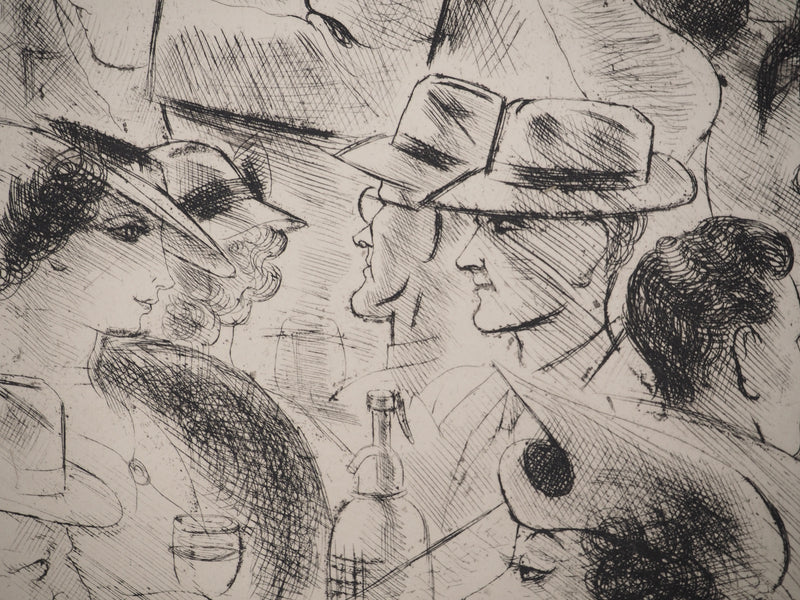 CHAS LABORDE : La gloire de Paris : Boulevard Haussman, Gravure originale (photo de détail 6) - Crédit photo : Galerie Art.Paris