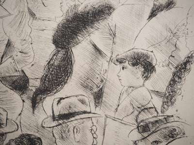 CHAS LABORDE : La gloire de Paris : Boulevard Haussman, Gravure originale (photo de détail 7) - Crédit photo : Galerie Art.Paris