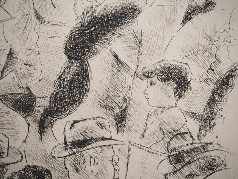 CHAS LABORDE : La gloire de Paris : Boulevard Haussman, Gravure originale (photo de détail 7) - Crédit photo : Galerie Art.Paris