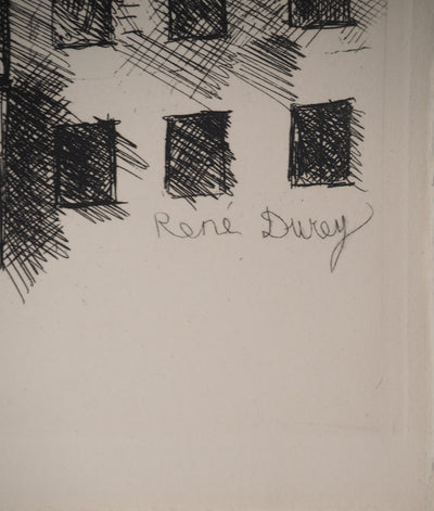 René DUREY : La gloire de Paris : Vue sur la Tour Eiffel, Gravure originale (photo de détail 3) - Crédit photo : Galerie Art.Paris