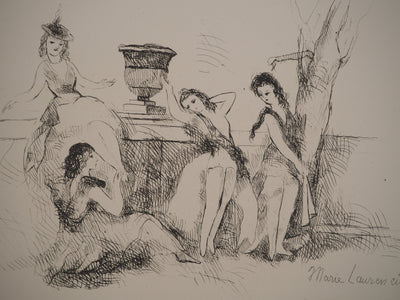 Marie LAURENCIN : La gloire de Paris : L'été, Gravure originale (photo de détail 2) - Crédit photo : Galerie Art.Paris