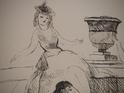 Marie LAURENCIN : La gloire de Paris : L'été, Gravure originale (photo de détail 6) - Crédit photo : Galerie Art.Paris