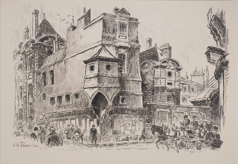 Joseph LE TOURNIER : La gloire de Paris : Le Marais, Gravure originale (vue générale) - Crédit photo : Galerie Art.Paris