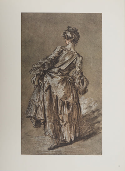 François BOUCHER : Jeune femme marchant, Héliogravure originale (vue générale) - Crédit photo : Galerie Art.Paris