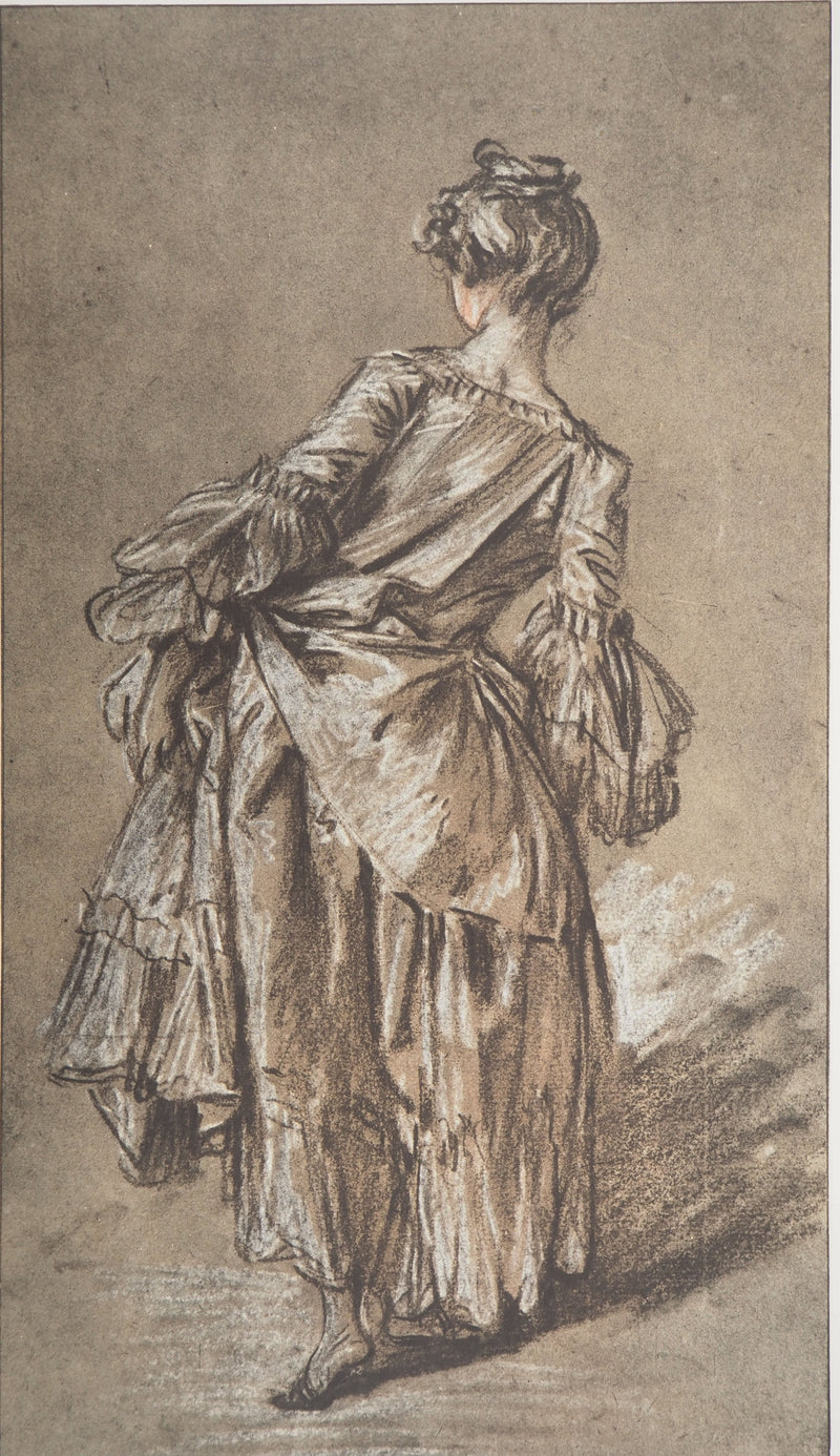 François BOUCHER : Jeune femme marchant, Héliogravure originale (photo de détail 2) - Crédit photo : Galerie Art.Paris