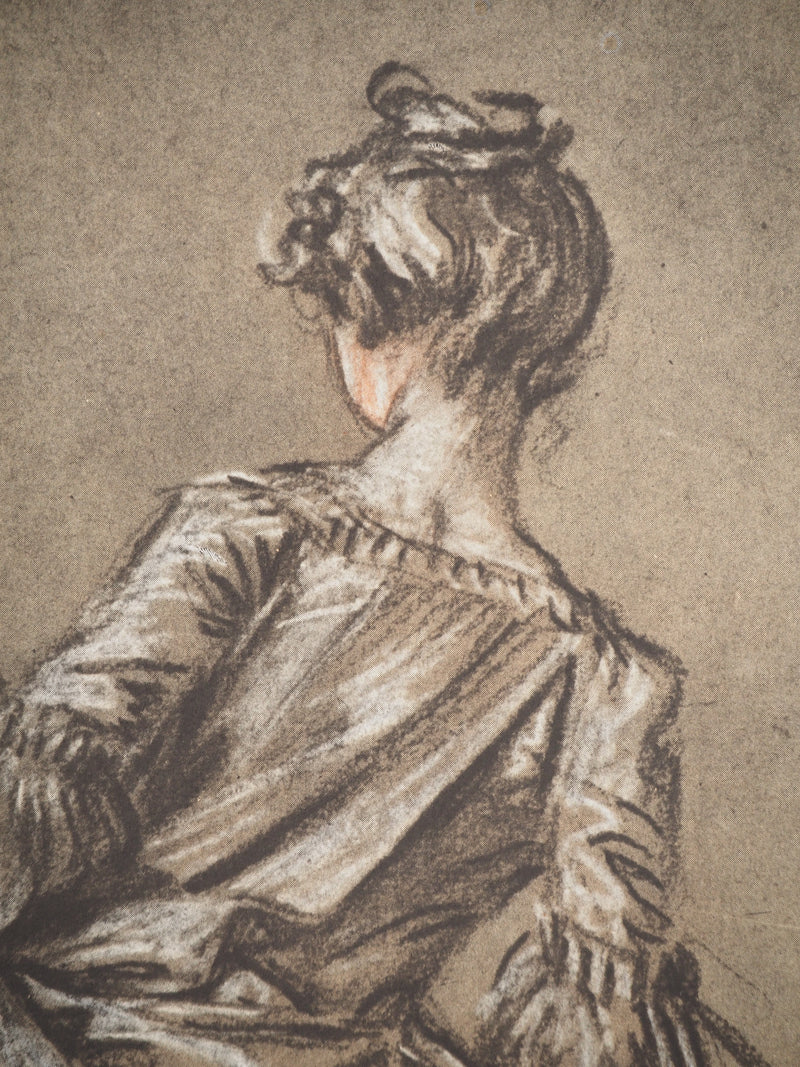 François BOUCHER : Jeune femme marchant, Héliogravure originale (photo de détail 3) - Crédit photo : Galerie Art.Paris