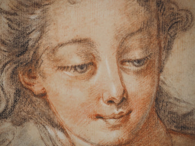 François BOUCHER : Portrait d'une jeune femme, Héliogravure originale (photo de détail 3) - Crédit photo : Galerie Art.Paris