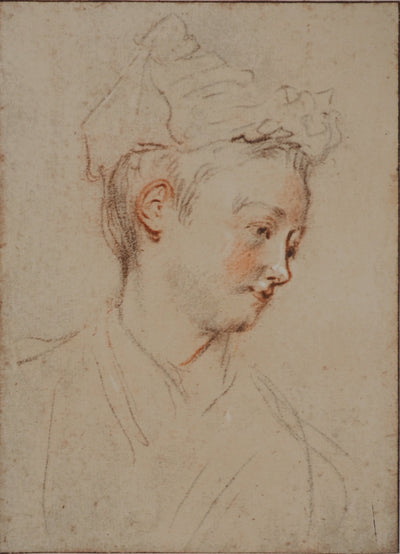 Antoine WATTEAU : Jeune courtisane, Héliogravure originale (vue générale) - Crédit photo : Galerie Art.Paris