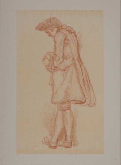 Jean Siméon CHARDIN : Joueur de boules, Héliogravure originale (vue générale) - Crédit photo : Galerie Art.Paris