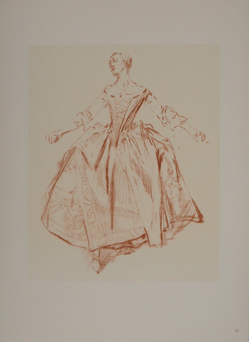 Nicolas LANCRET : La danseuse Camargo, Héliogravure originale (vue générale) - Crédit photo : Galerie Art.Paris