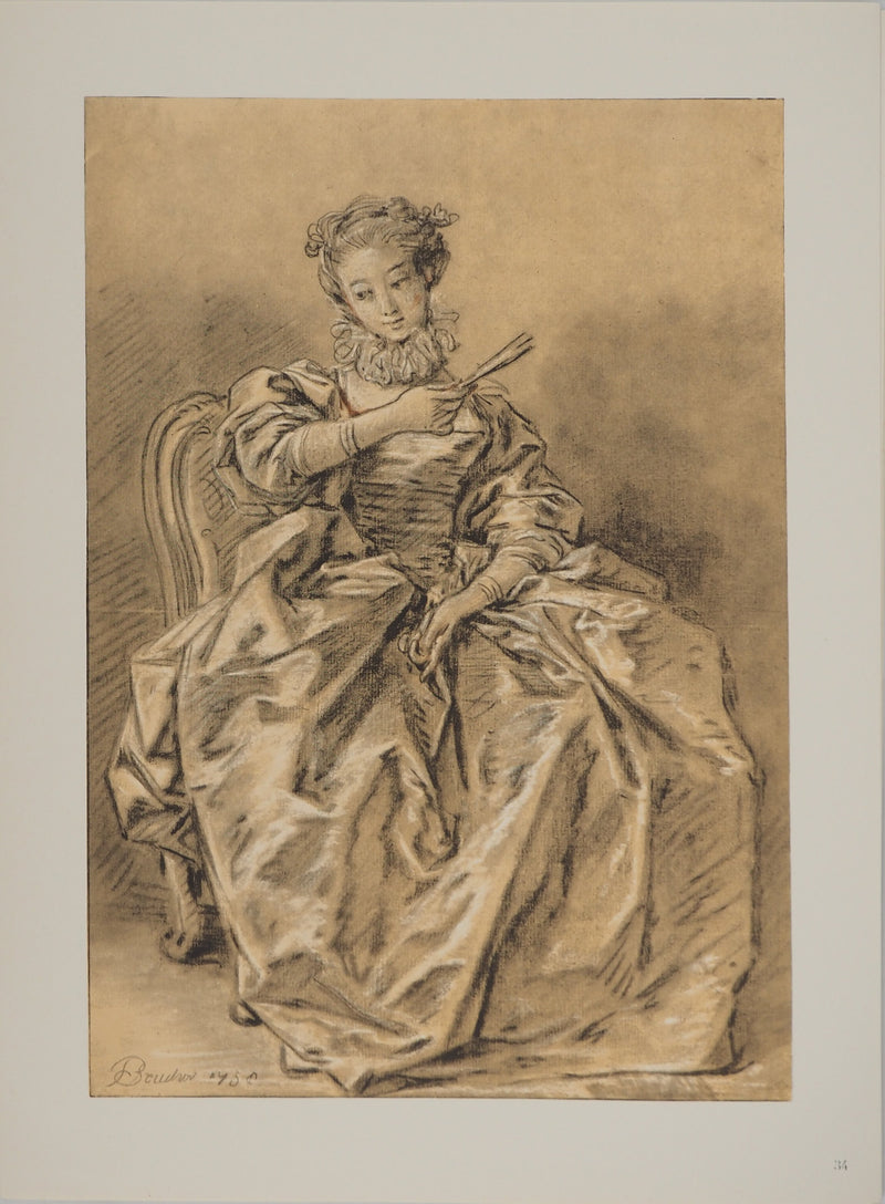 François BOUCHER : Portrait à l&