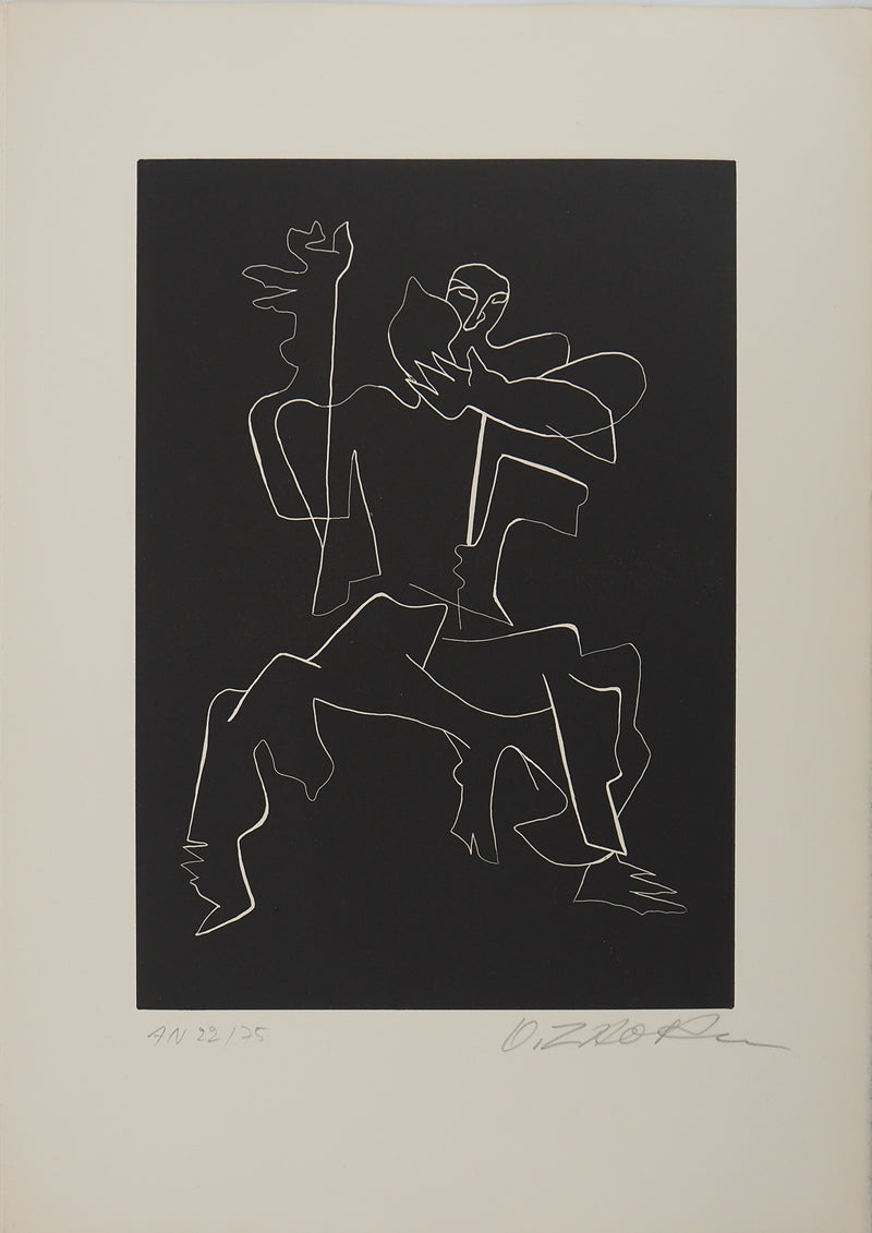 Ossip ZADKINE : Rencontre, Gravure originale (vue générale) - Crédit photo : Galerie Art.Paris