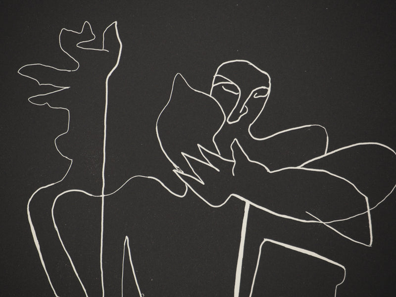 Ossip ZADKINE : Rencontre, Gravure originale (photo de détail 5) - Crédit photo : Galerie Art.Paris