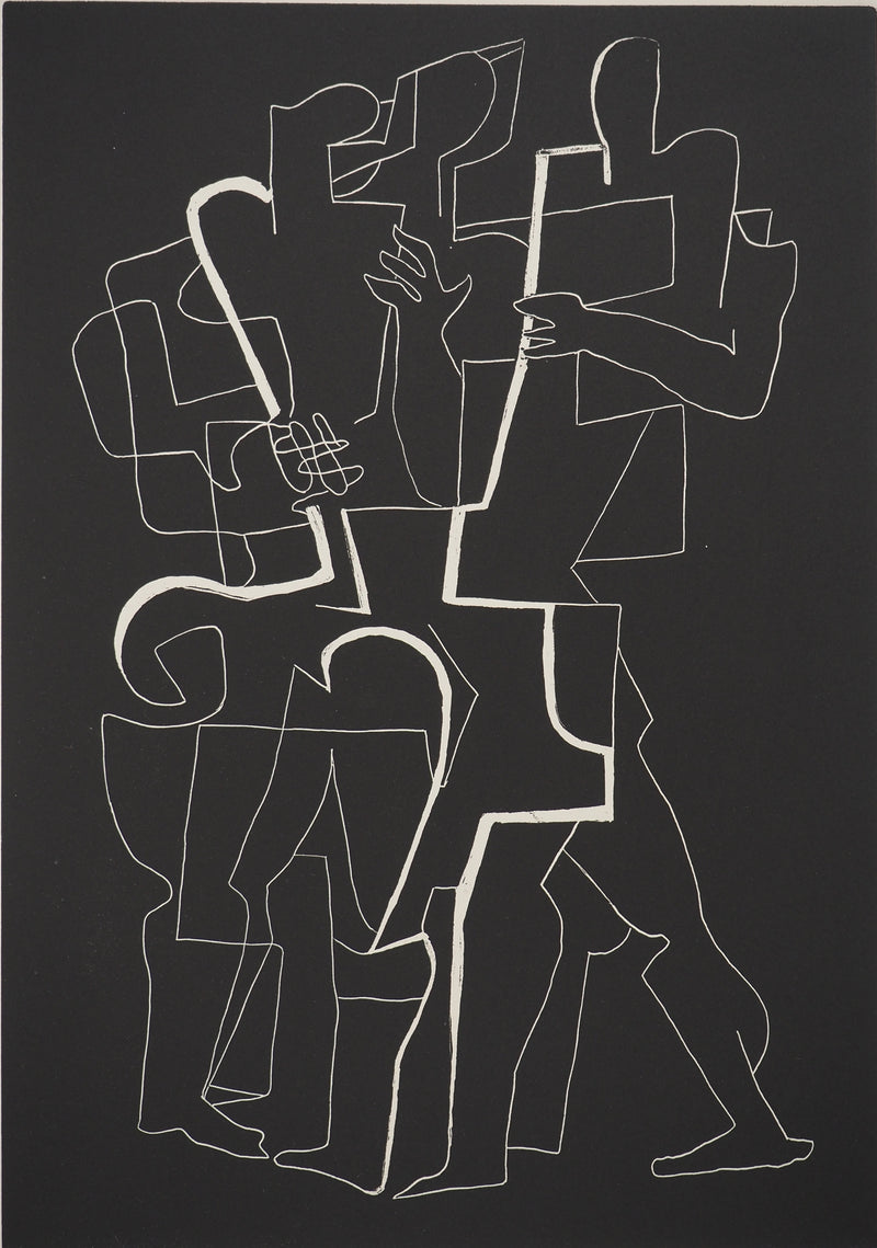 Ossip ZADKINE : Les bergers, Gravure originale (photo de détail 2) - Crédit photo : Galerie Art.Paris