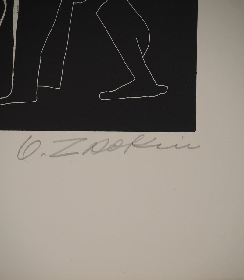Ossip ZADKINE : Les bergers, Gravure originale (photo de détail 4) - Crédit photo : Galerie Art.Paris